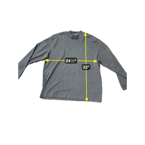 Orvis Mens Charcoal Gray Long Sleeve Mock Neck Shirt Cotton Sz XXL - Picture 7 of 9